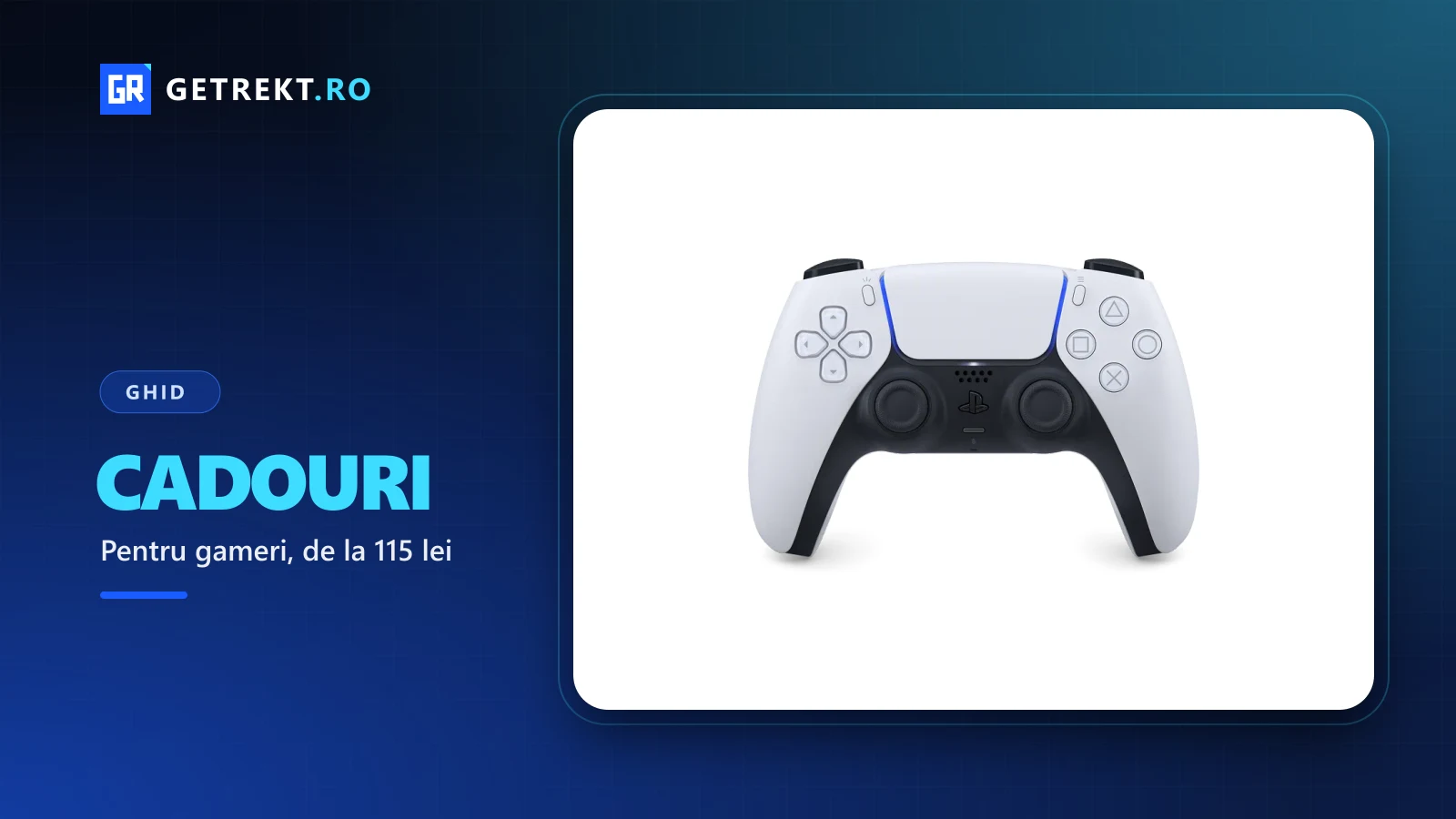 Controller DualSense alb pentru PlayStation 5