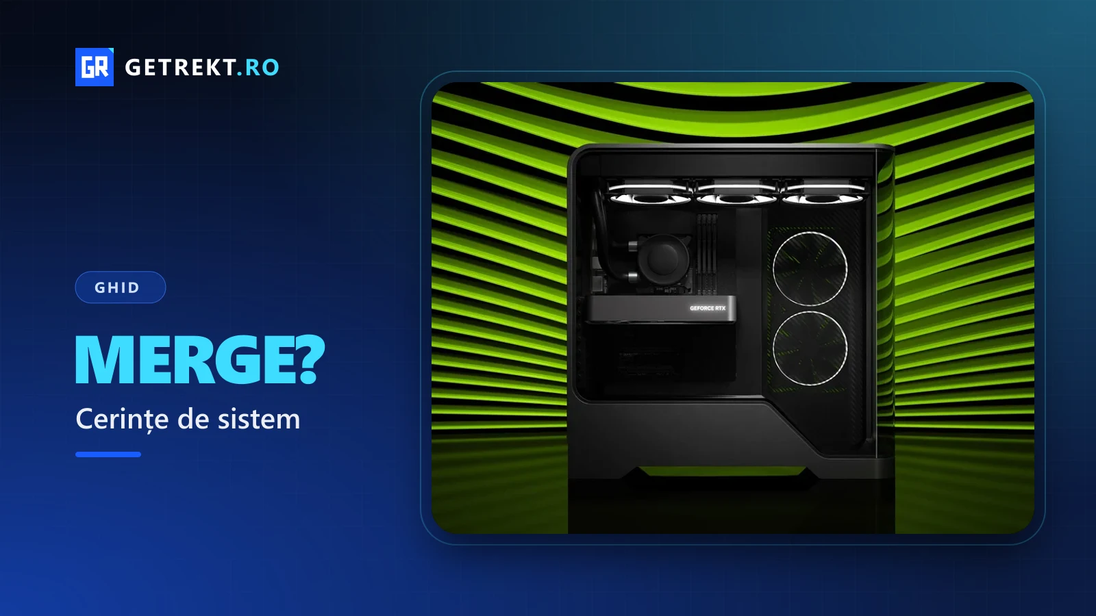 Placă video GeForce RTX 5060 într-un calculator de gaming