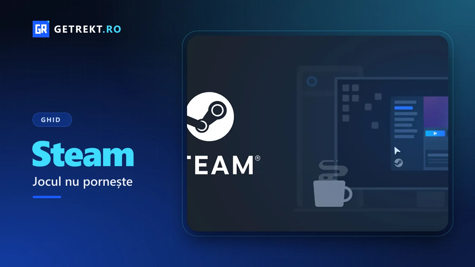 Aplicația Steam pe un monitor