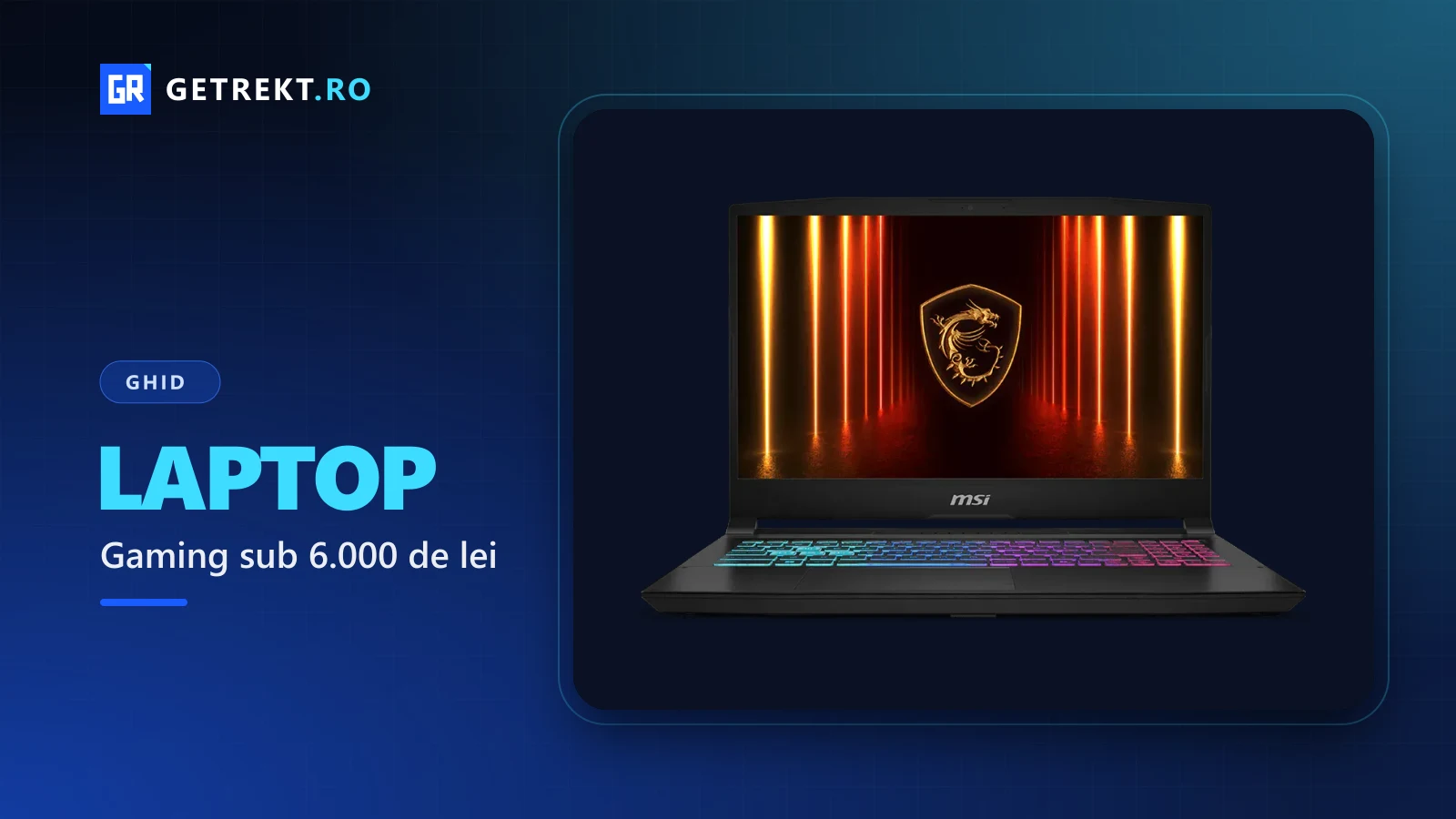 Laptop gaming MSI Katana 15 HX cu tastatură iluminată