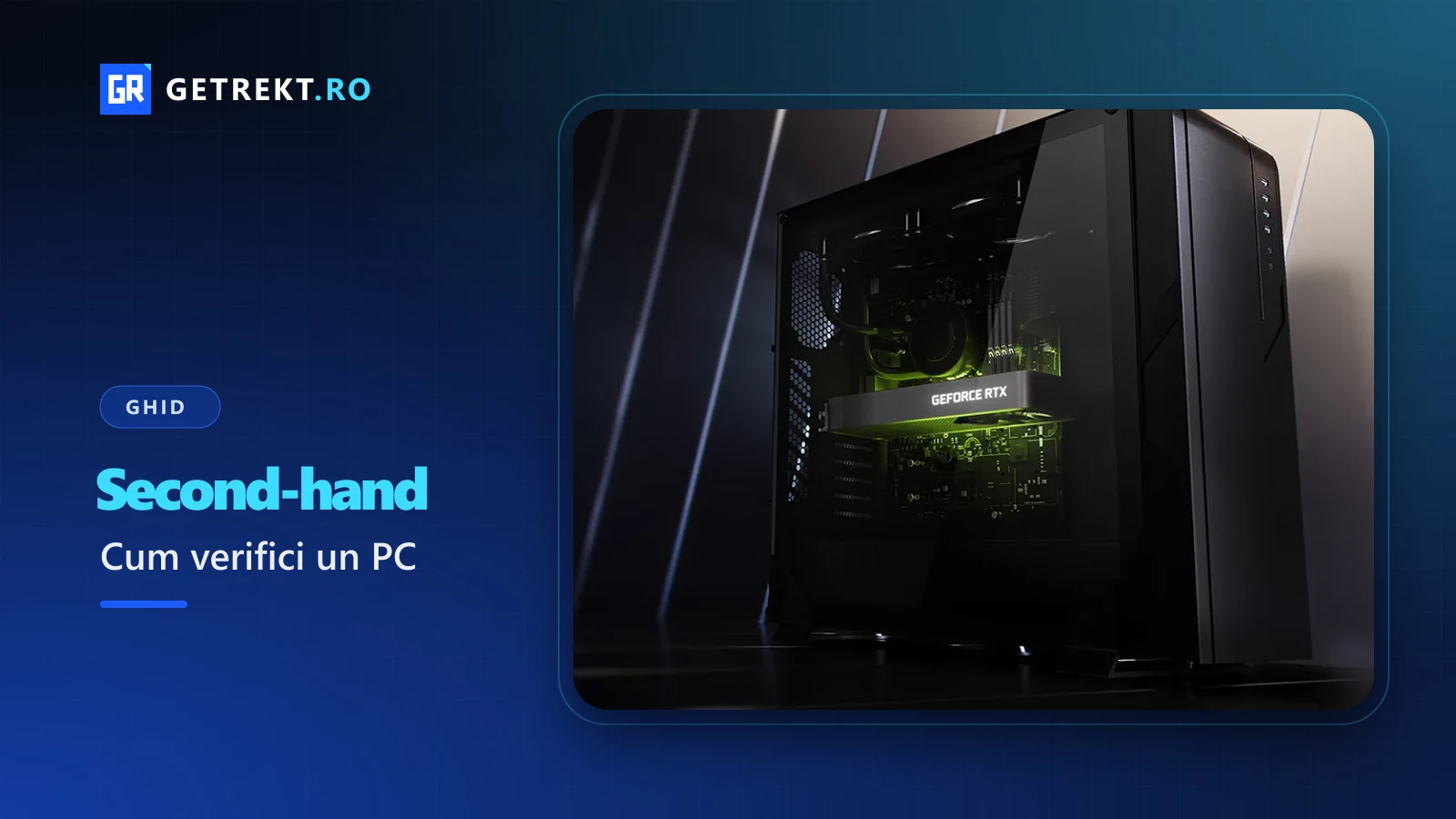 Placă video NVIDIA GeForce RTX 3060 într-un PC de gaming