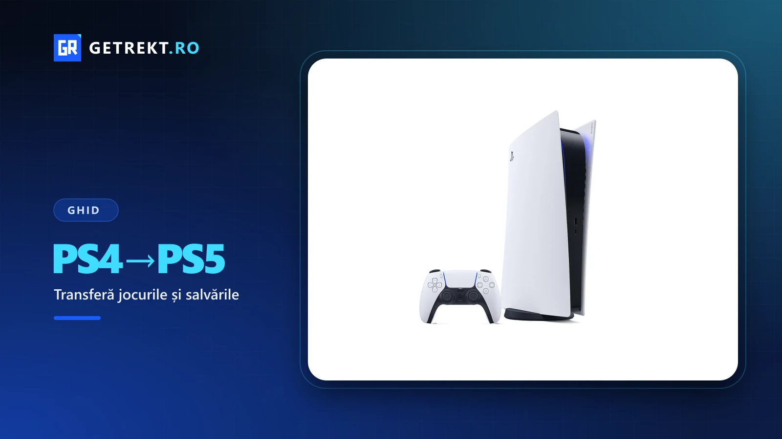 Consola PlayStation 5 Digital Edition și controllerul DualSense