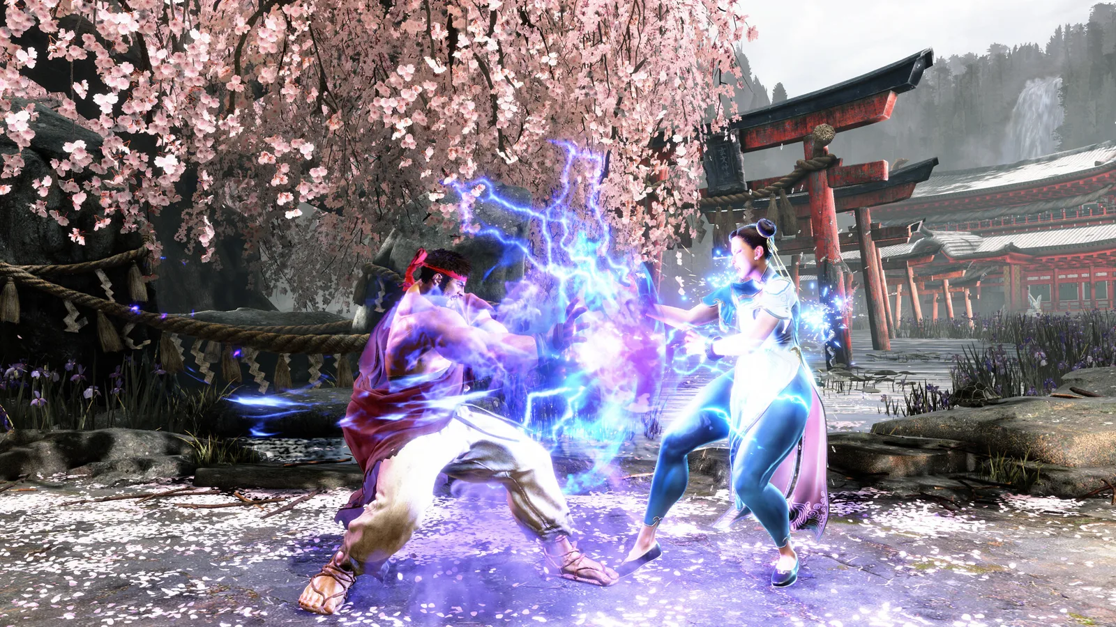 Ryu și Chun-Li în Street Fighter 6, într-un meci unu la unu