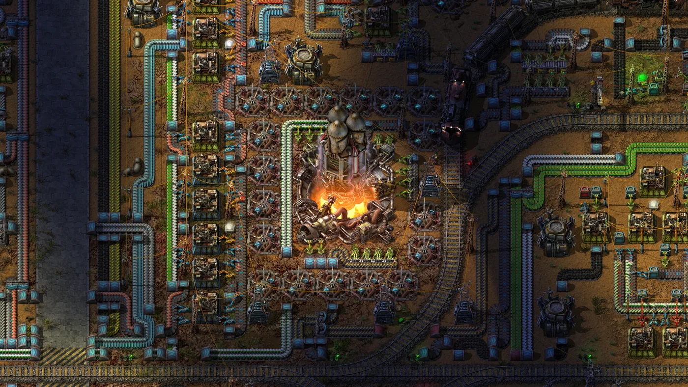 Factorio: o fabrică întinsă pe o hartă