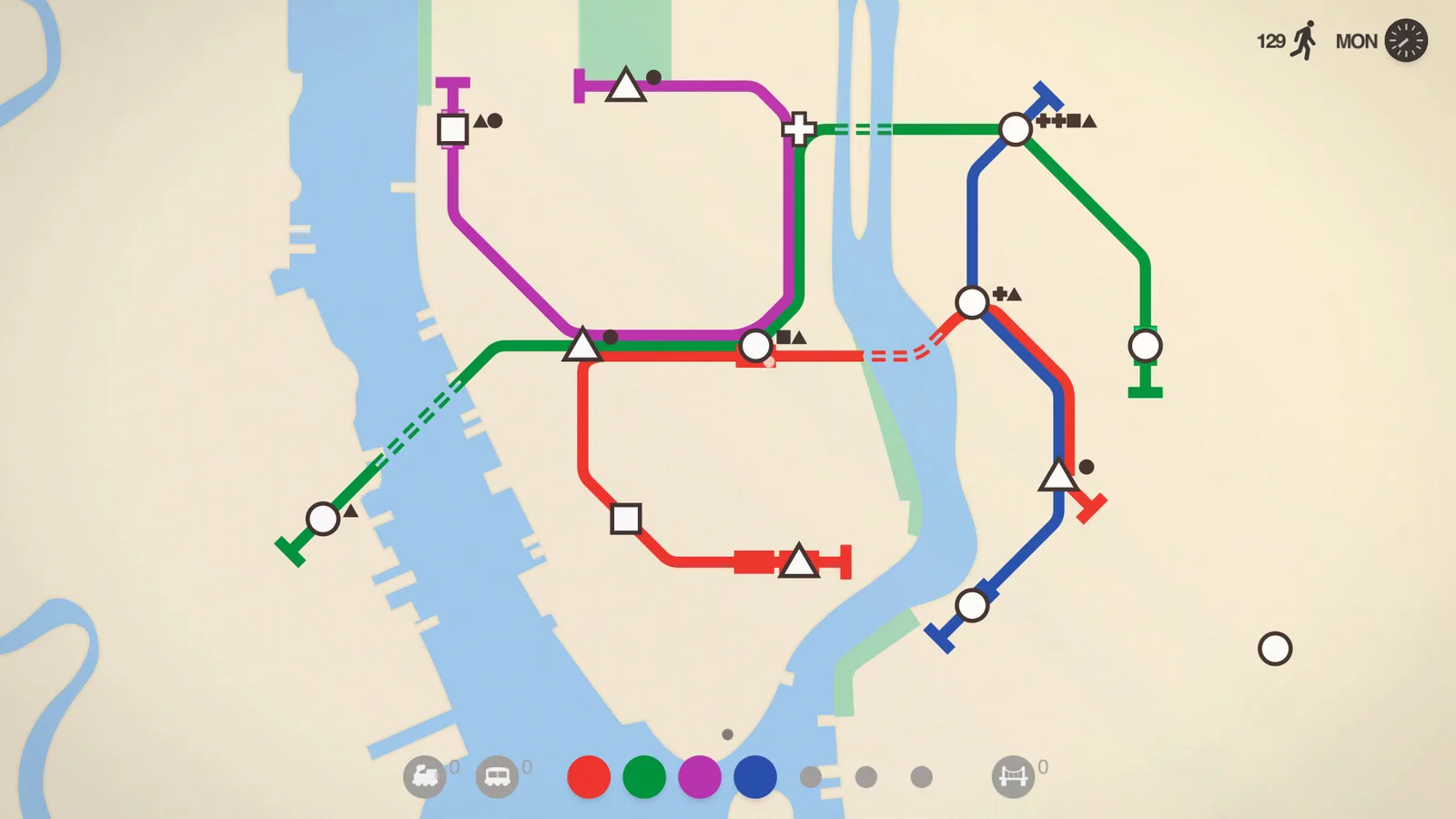 Mini Metro: o rețea de metrou desenată pe harta unui oraș