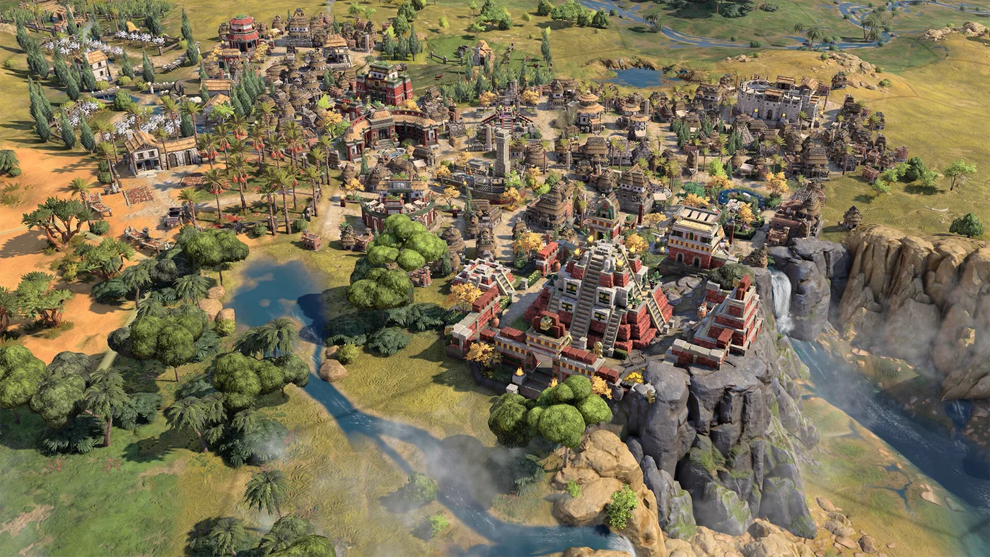 Civilization VII, un oraș pe un platou