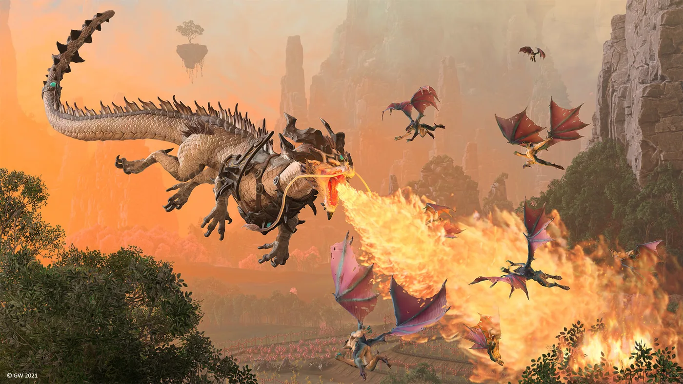Total War: WARHAMMER III, un dragon în luptă