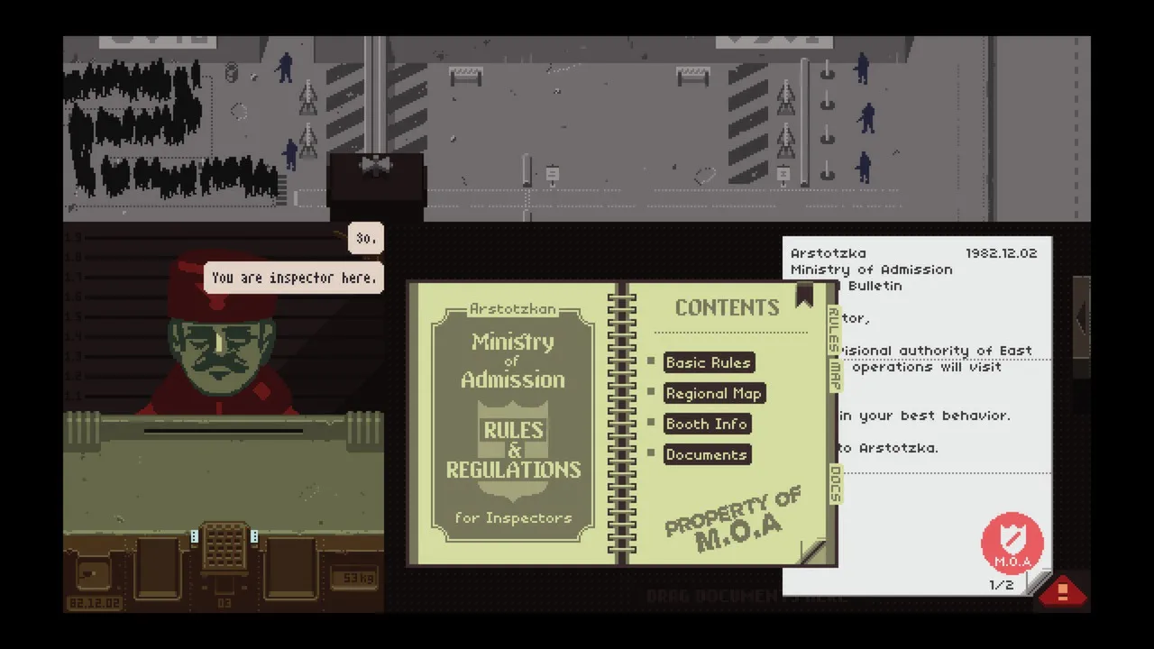 Papers, Please: biroul inspectorului de la graniță