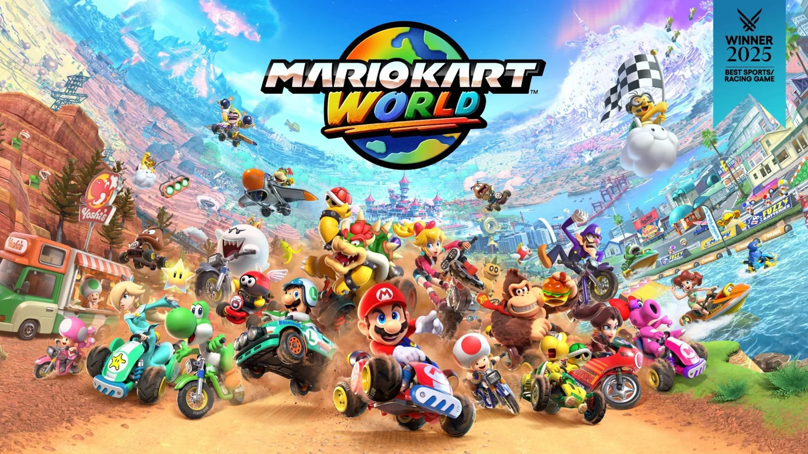 Mario Kart World: o cursă cu personajele Nintendo