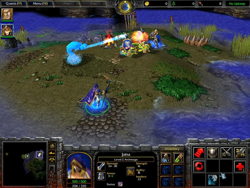 Warcraft III: Reign of Chaos, cu eroul Jaina, captură oficială Blizzard